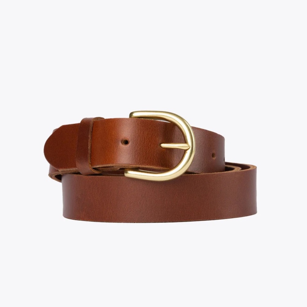 NWT Nisolo Noemi Belt Leather Small Brandy Cognac Brown